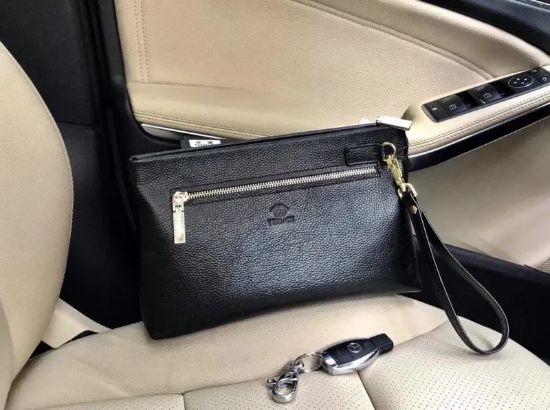 Versace Black Leather Clutch Bag - Image 9