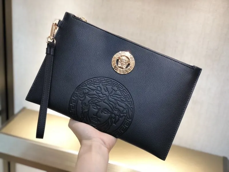 Versace Black Medusa Wristlet Clutch Bag - Image 3