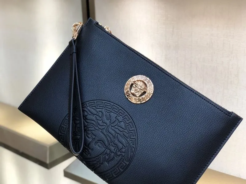 Versace Black Medusa Wristlet Clutch Bag - Image 4