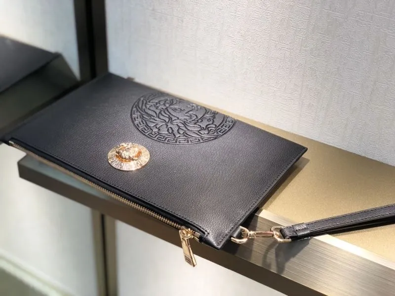Versace Black Medusa Wristlet Clutch Bag - Image 6
