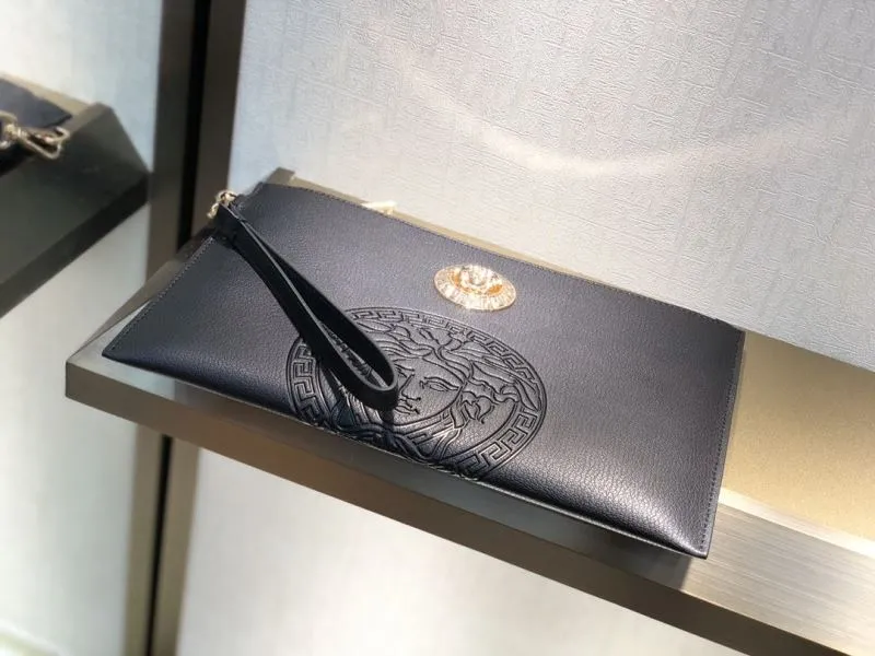Versace Black Medusa Wristlet Clutch Bag - Image 7