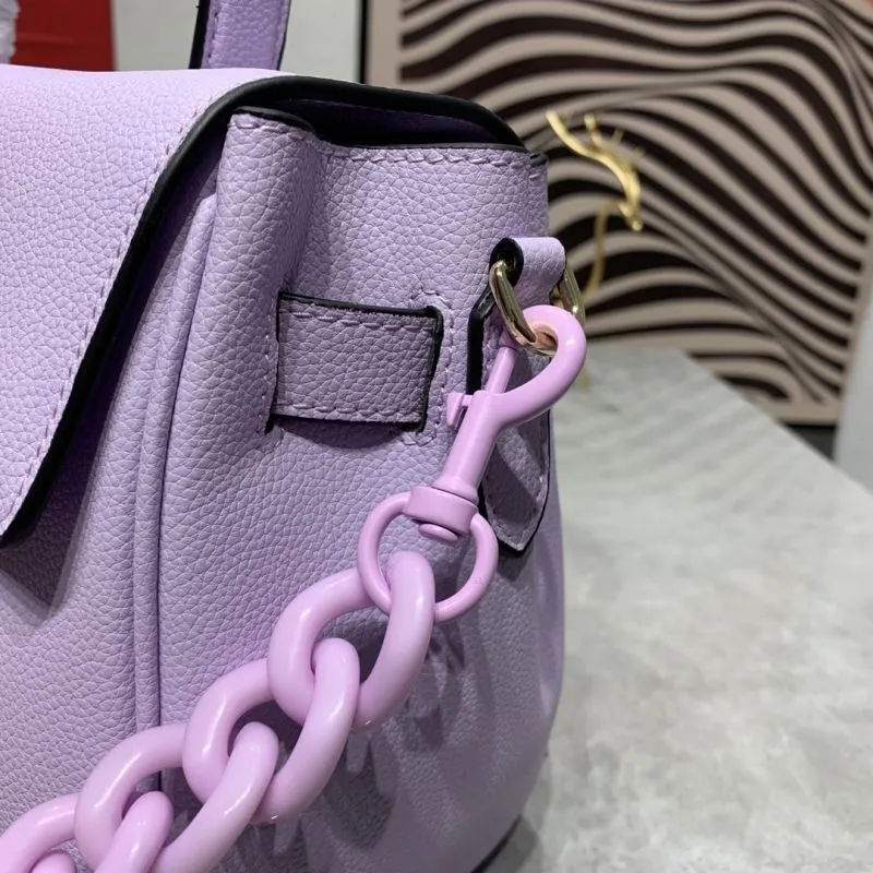 Versace Lavender Leather Top Handle Bag - Image 5