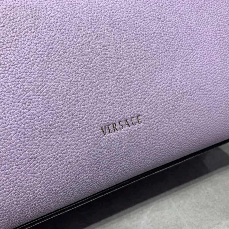 Versace Lavender Leather Top Handle Bag - Image 6