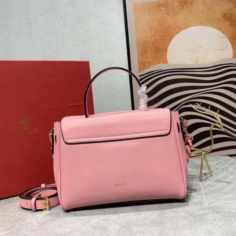 Versace Pink Top Handle Handbag - Image 3