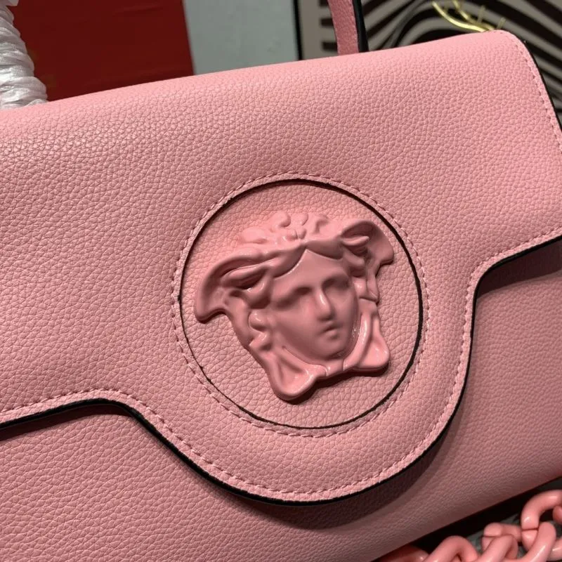 Versace Pink Top Handle Handbag - Image 4