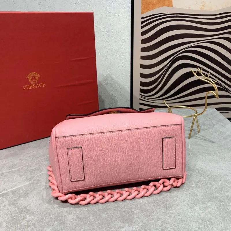 Versace Pink Top Handle Handbag - Image 7