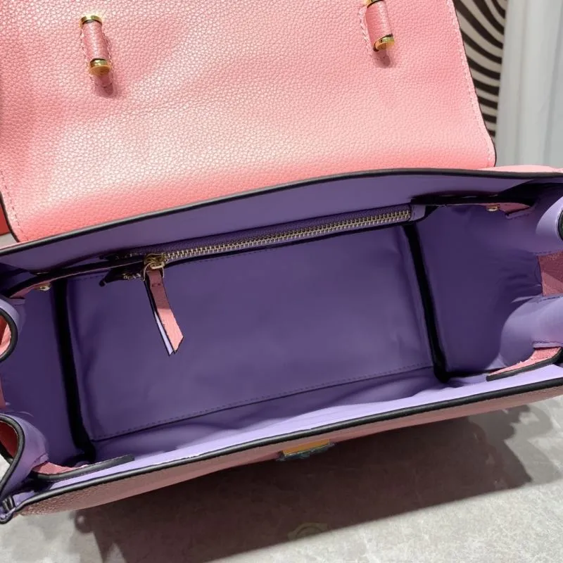 Versace Pink Top Handle Handbag - Image 8