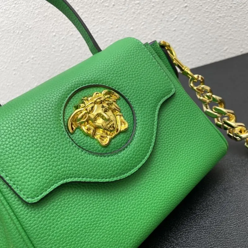 Versace Green 20cm Small Chain Top Handle Handbag 603 - Image 4