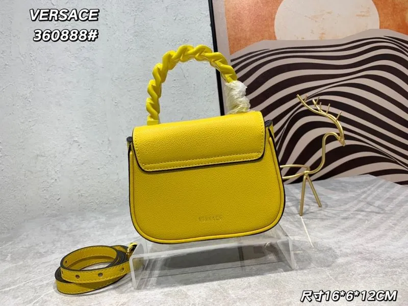 Versace Yellow Mini Top Handle Crossbody Bag 360888 - Image 3