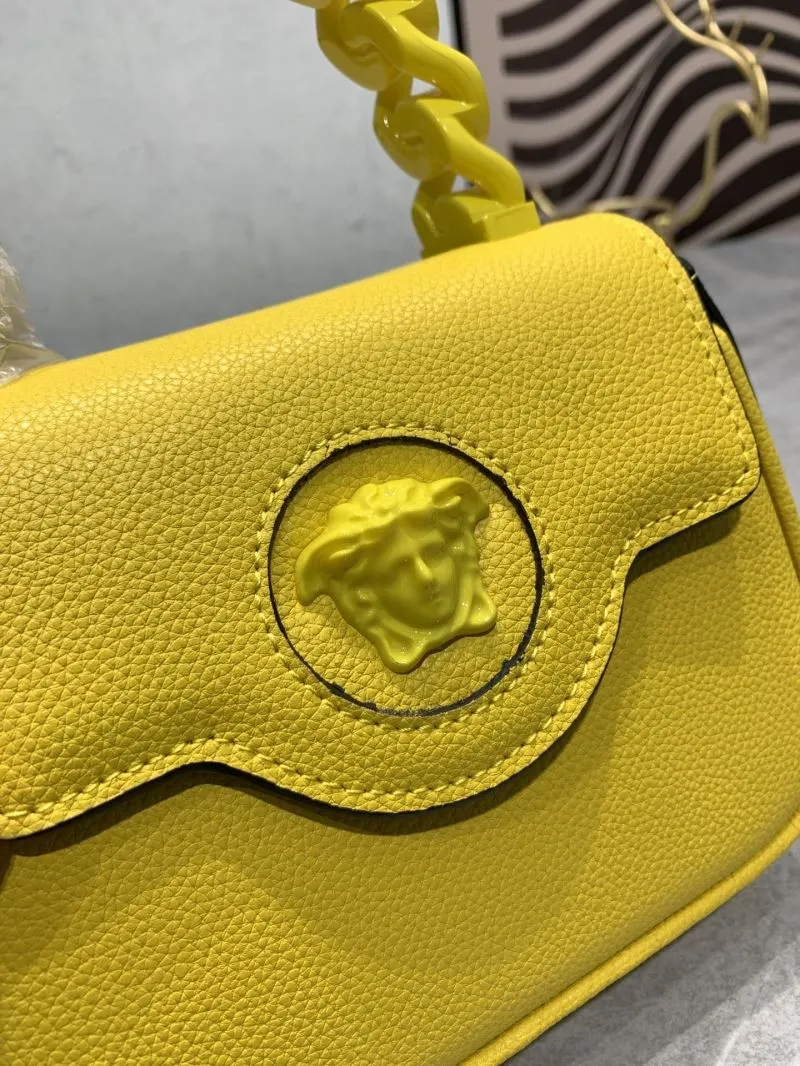 Versace Yellow Mini Top Handle Crossbody Bag 360888 - Image 4