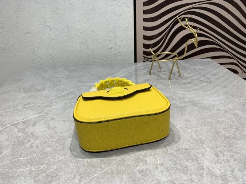 Versace Yellow Mini Top Handle Crossbody Bag 360888 - Image 7