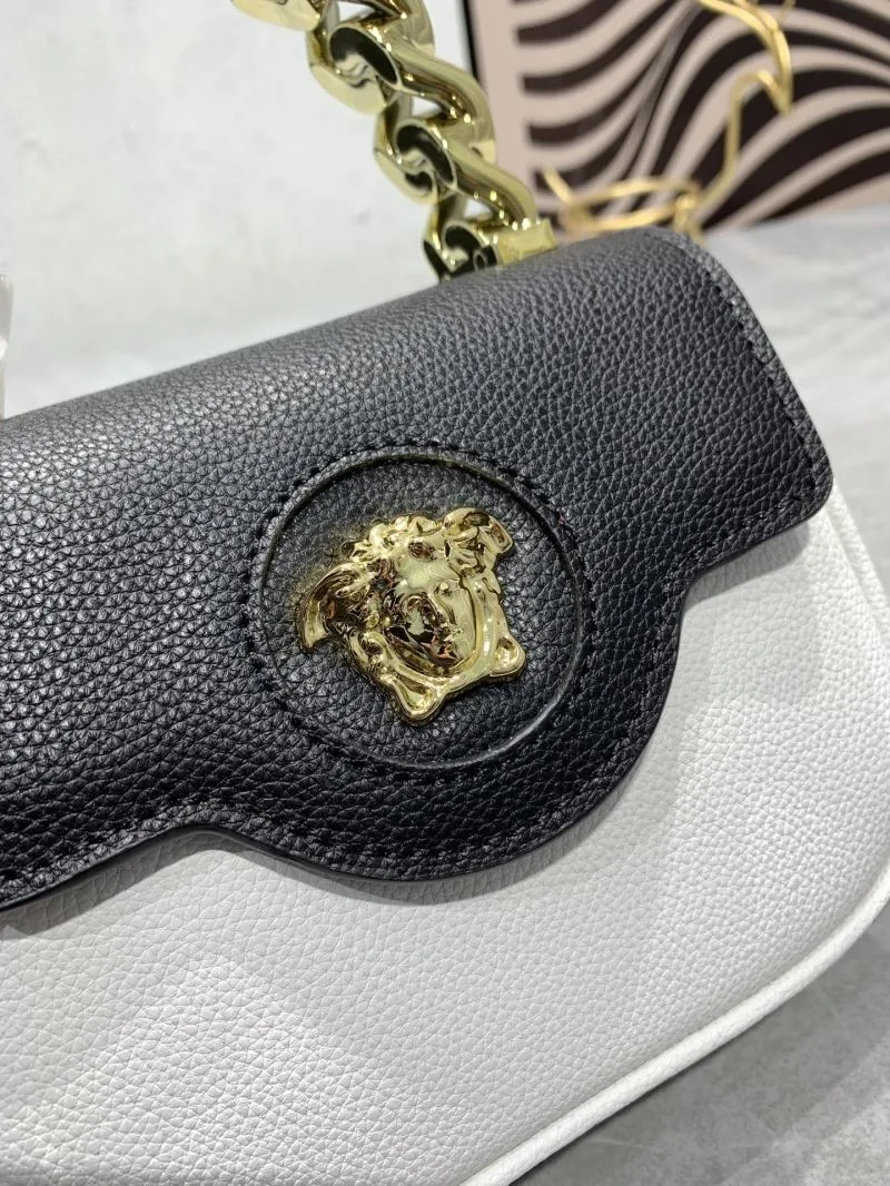 Versace 360888 Black White Mini Top Handle Crossbody Bag - Image 4