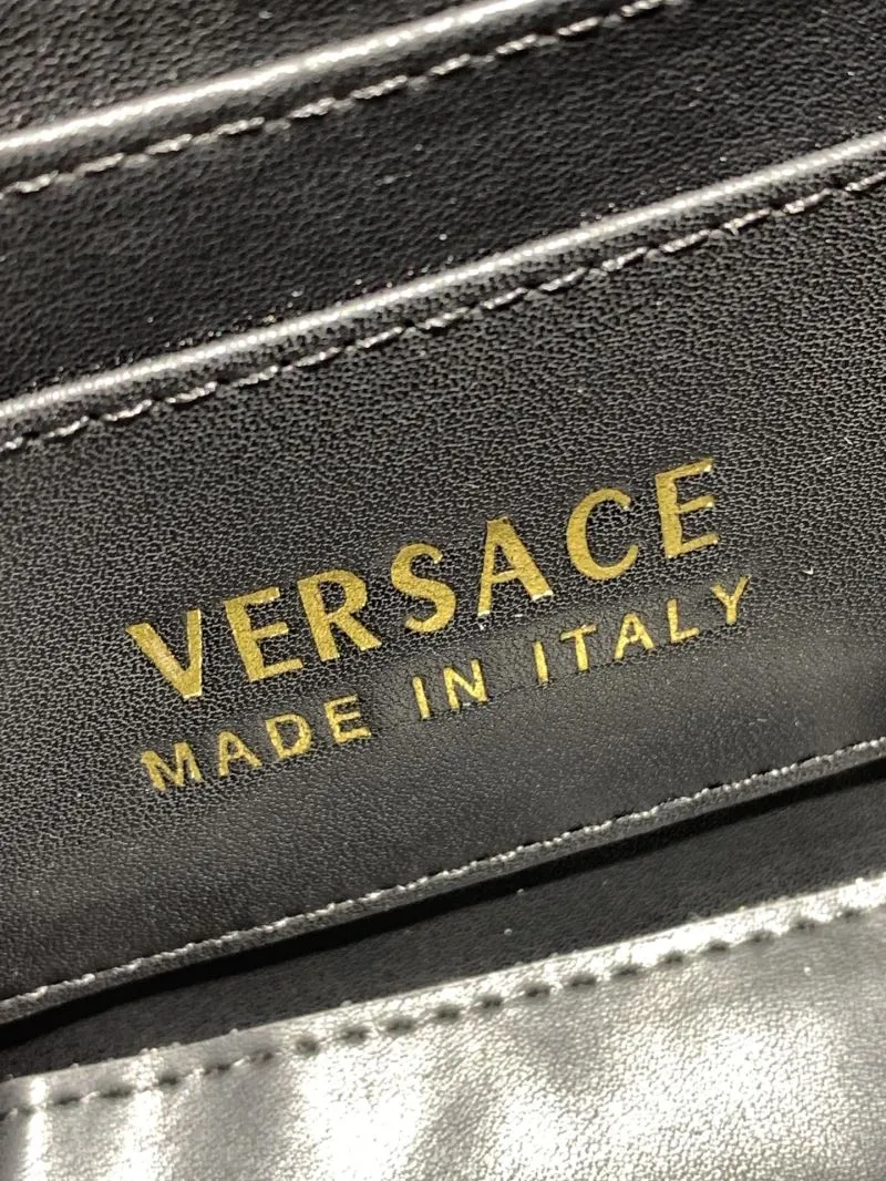 Versace 360888 Black White Mini Top Handle Crossbody Bag - Image 9