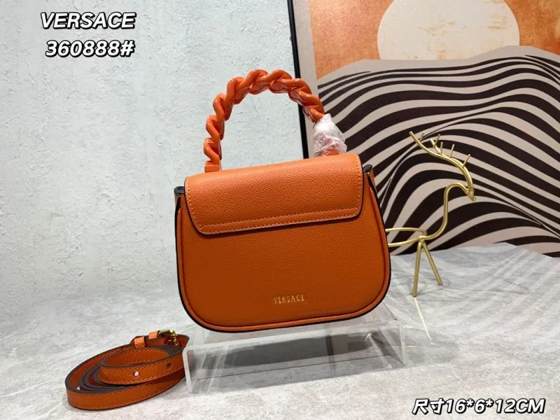 Versace Orange Crossbody Handbag 360888 - Image 3