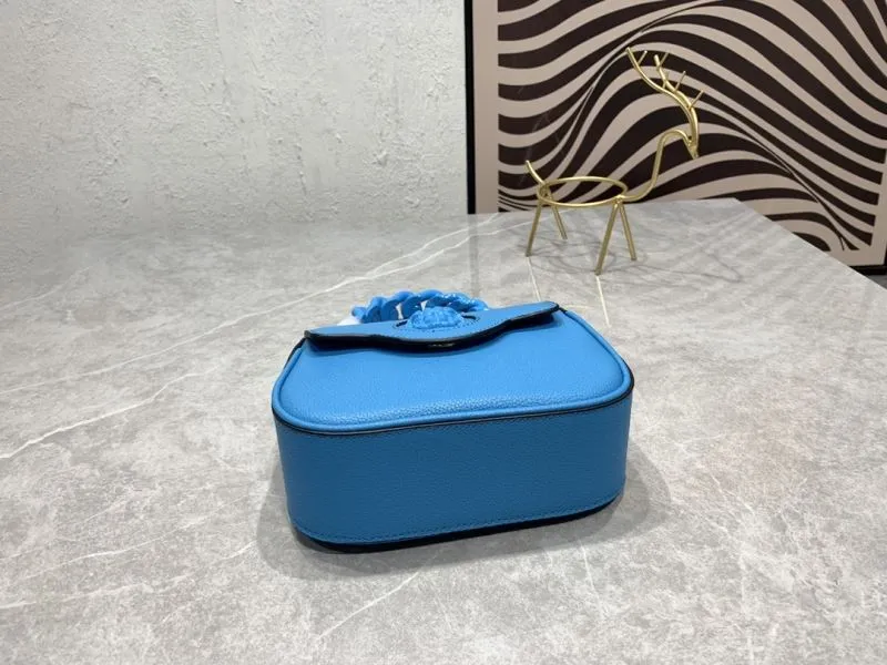 Versace Blue Mini Top Handle Crossbody Handbag 360888 - Image 7