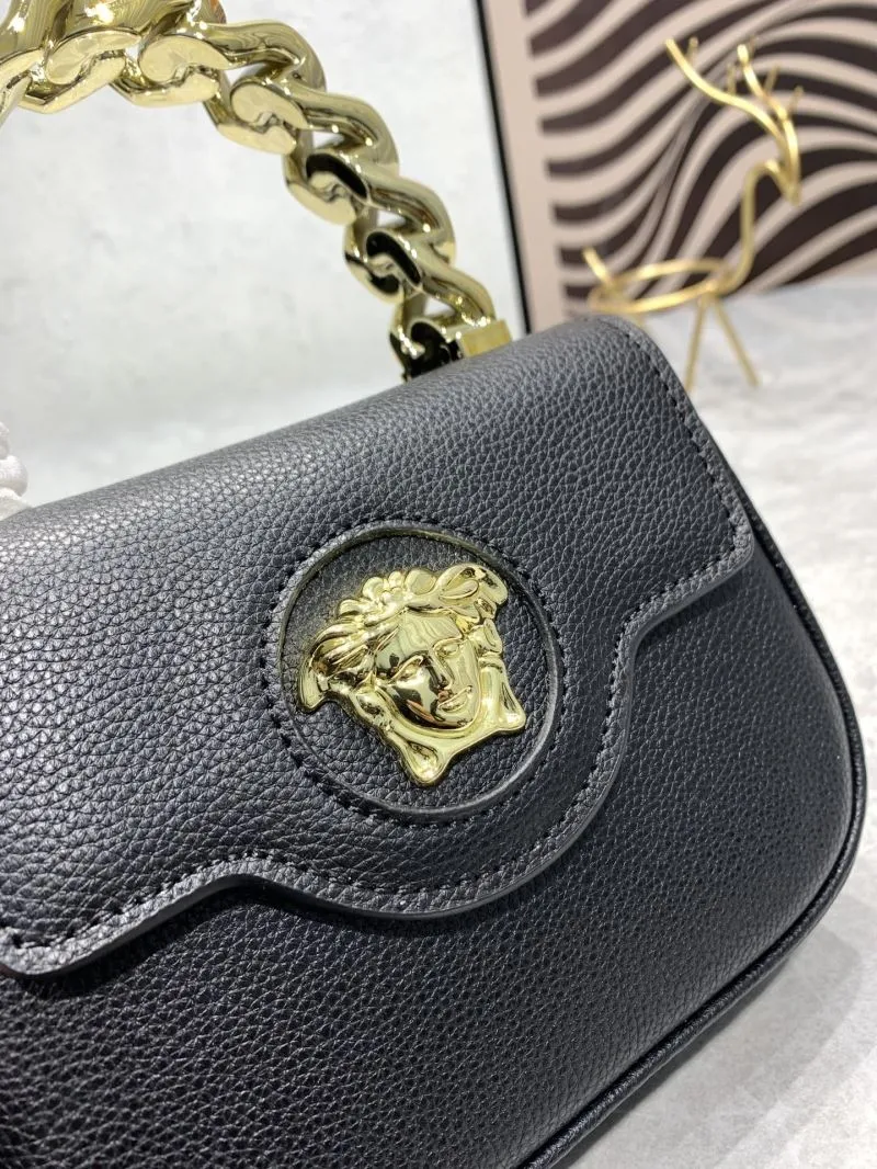 Versace 360888 Black Small Top Handle Handbag 16x6x12CM - Image 4