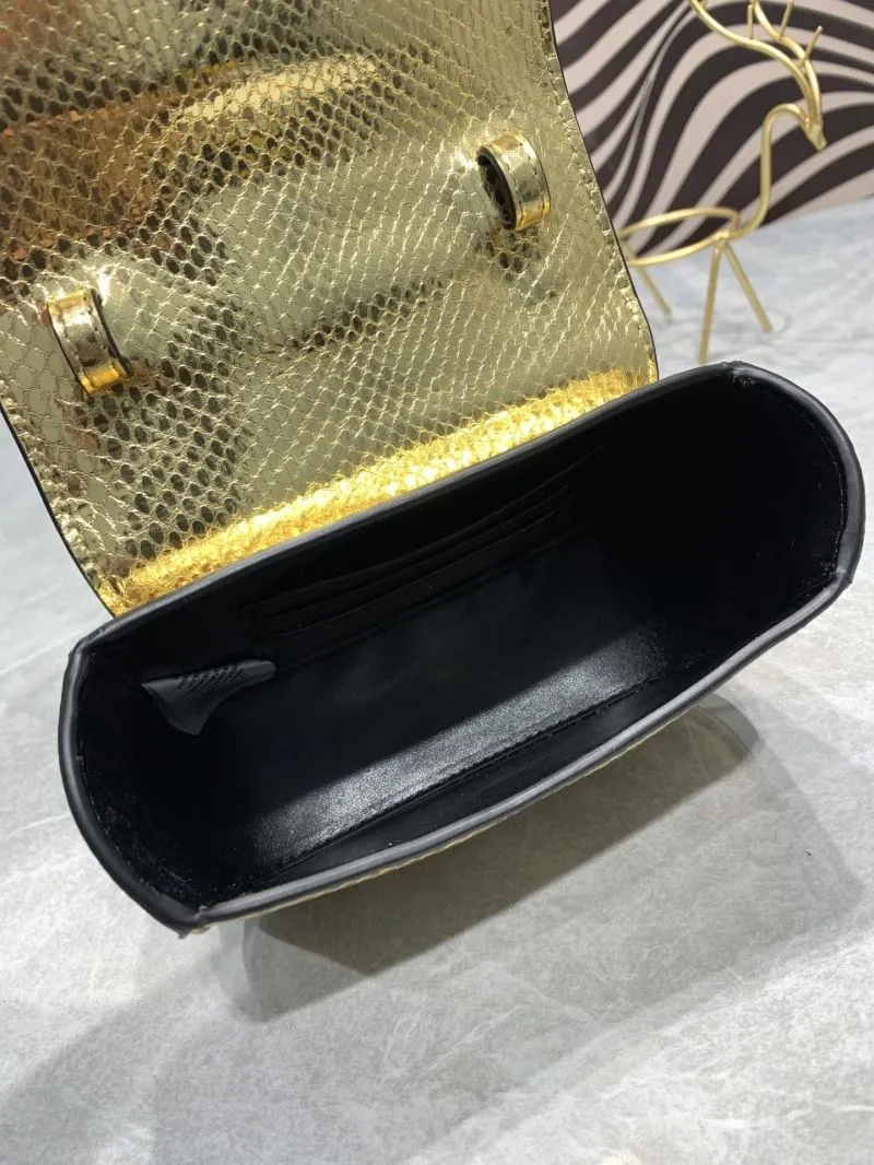Versace Gold Snake Pattern Handbag 360888 - Image 8