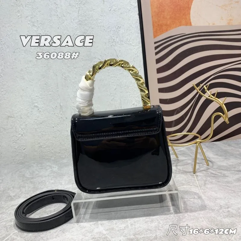 Versace 36088 Black Mini Top Handle Bag - Image 3
