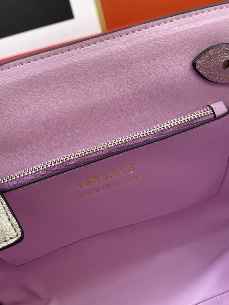 Versace LaMedusa 8308 Metallic Gold Top Handle Bag - Image 9