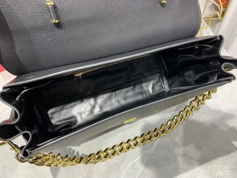 Versace Black Leather Top Handle Shoulder Bag - Image 8