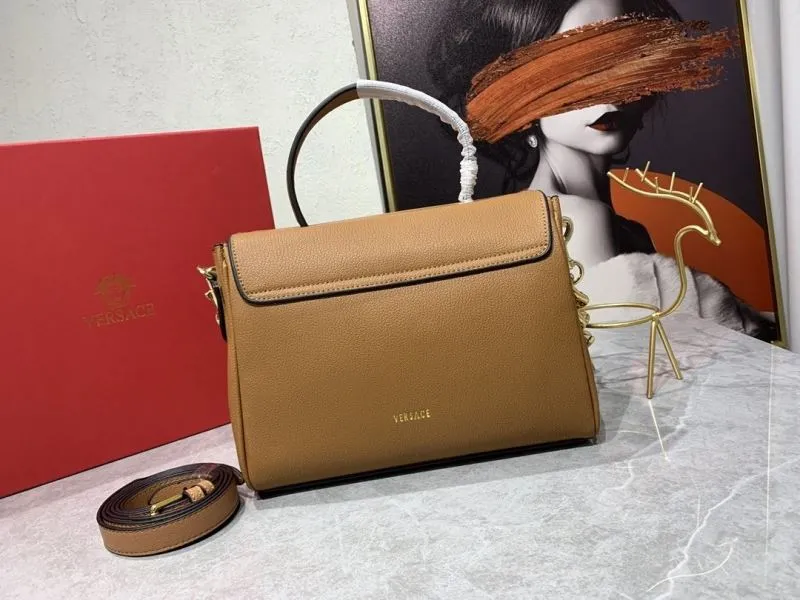 Versace Brown Leather Handle Bag - Image 3