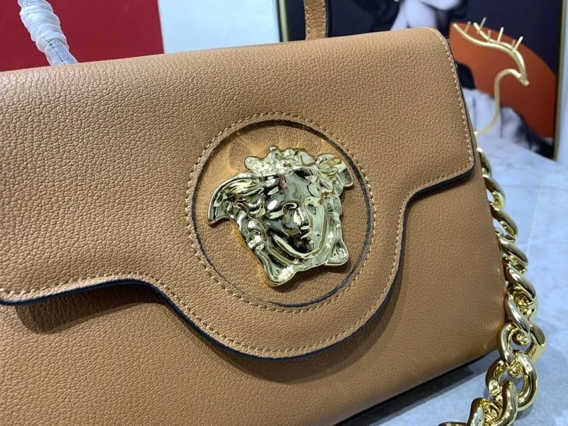 Versace Brown Leather Handle Bag - Image 4