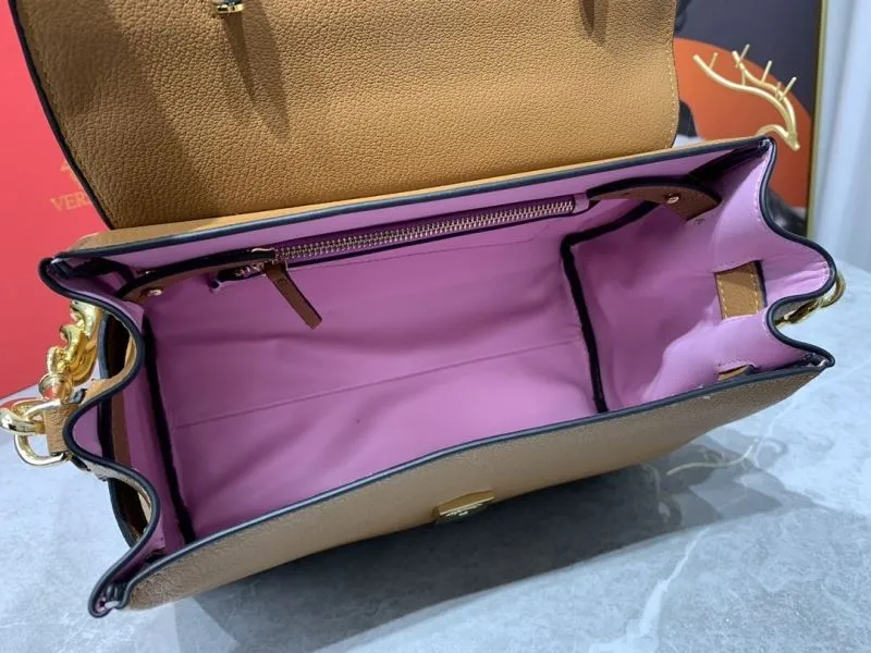 Versace Brown Leather Handle Bag - Image 8