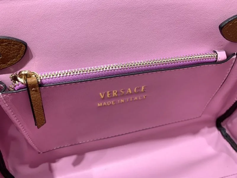 Versace Brown Leather Handle Bag - Image 9
