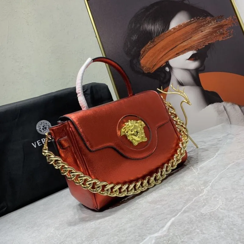 Alternative view of Versace Metallic Red Chain Handbag 26-12-20cm