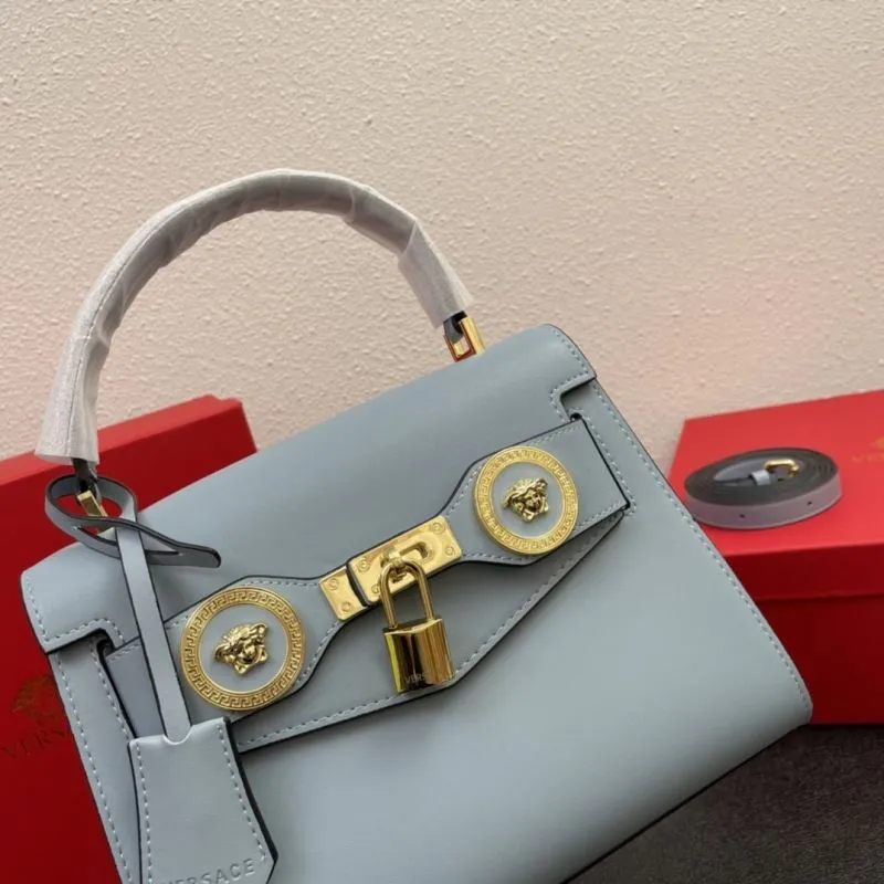 Versace Light Blue Handbag j1203 25cm - Image 4