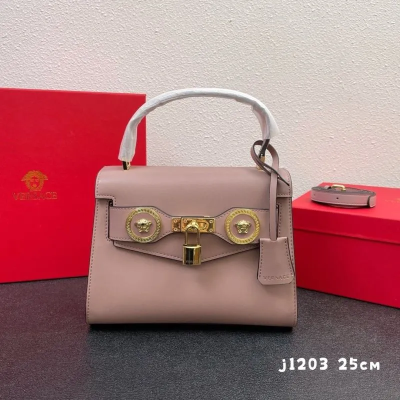 Versace Pink Top Handle Handbag 25cm j1203