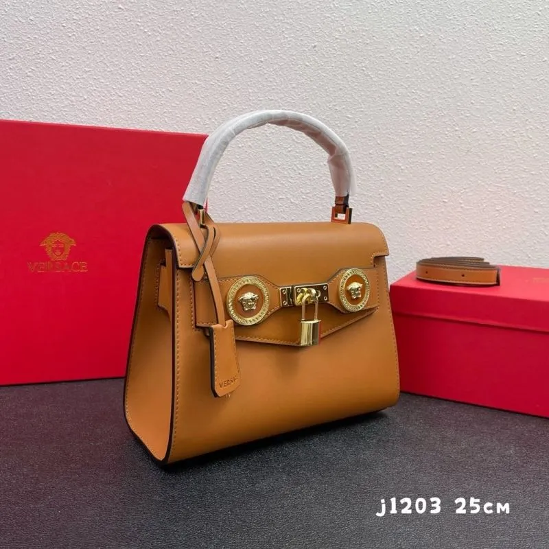 Alternative view of Versace Tan Leather Top Handle Handbag j1203 25cm