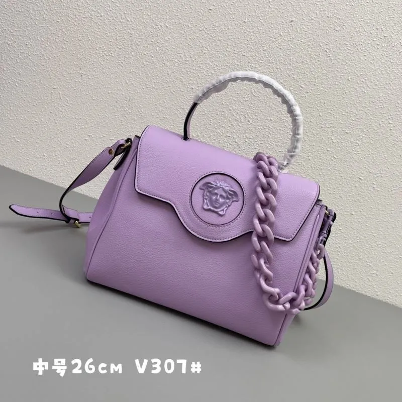 Versace Lavender Medium Top Handle Handbag V307