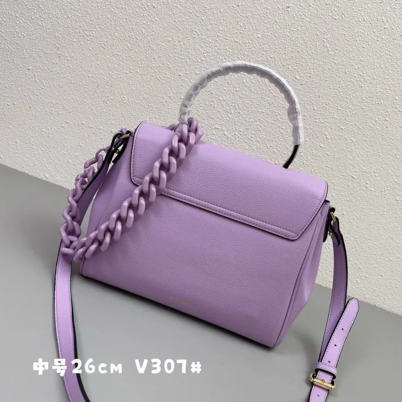 Versace Lavender Medium Top Handle Handbag V307 - Image 3
