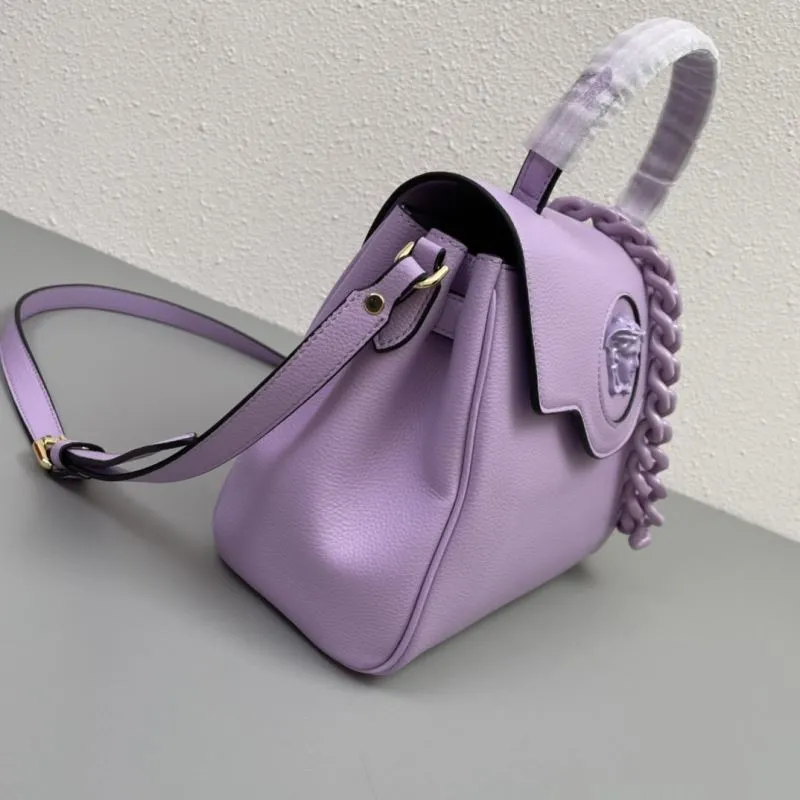 Versace Lavender Medium Top Handle Handbag V307 - Image 5