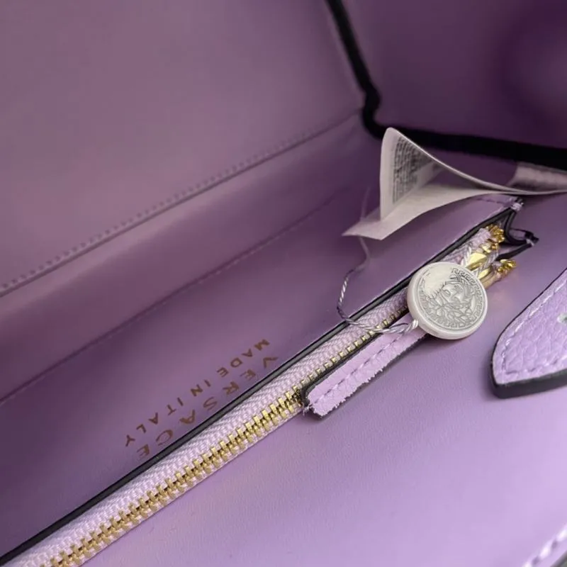 Versace Lavender Medium Top Handle Handbag V307 - Image 9