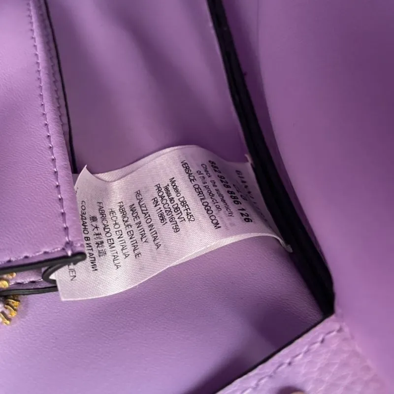 Versace Lavender Large Handbag V308 - Image 9