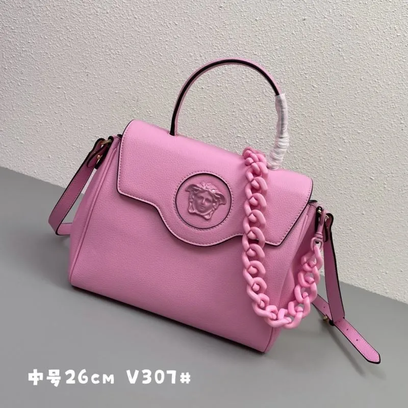Versace Pink Medium Top Handle Handbag V307