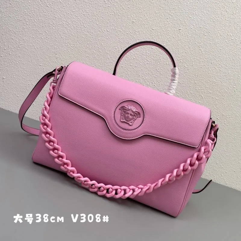 Versace Pink Large Shoulder Handbag V308