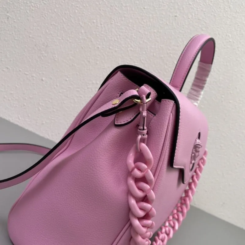 Versace Pink Large Shoulder Handbag V308 - Image 5