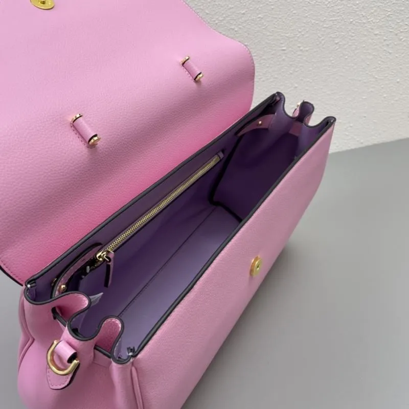 Versace Pink Large Shoulder Handbag V308 - Image 7