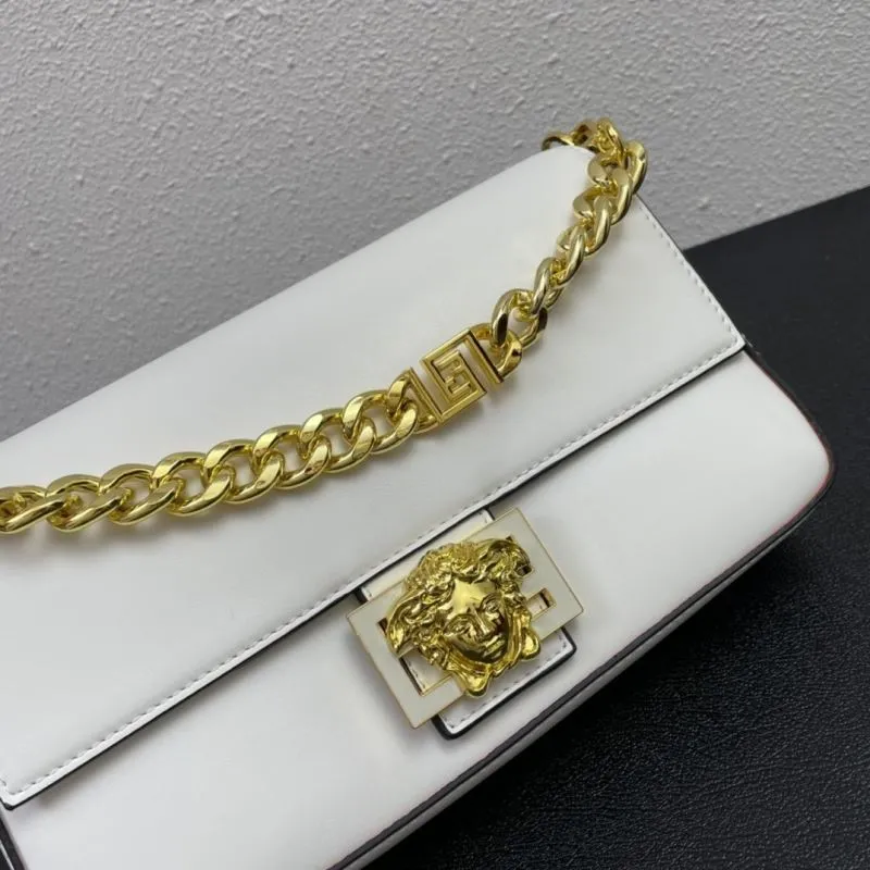 Versace White Leather Shoulder Bag FF3382 - Image 4