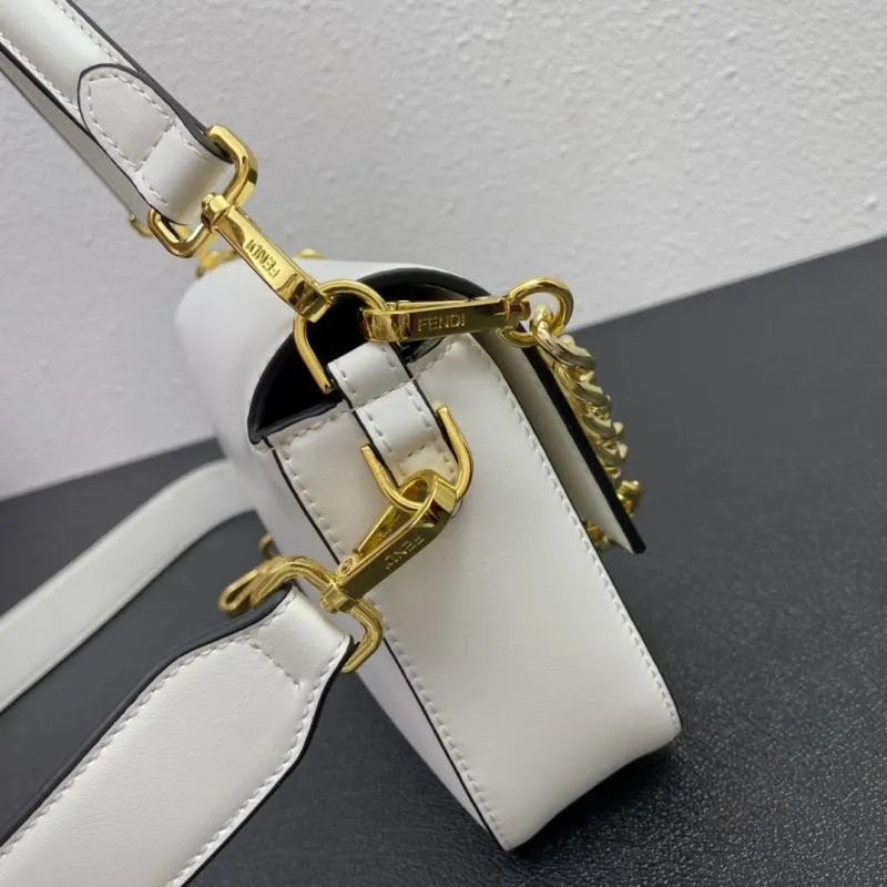 Versace White Leather Shoulder Bag FF3382 - Image 5