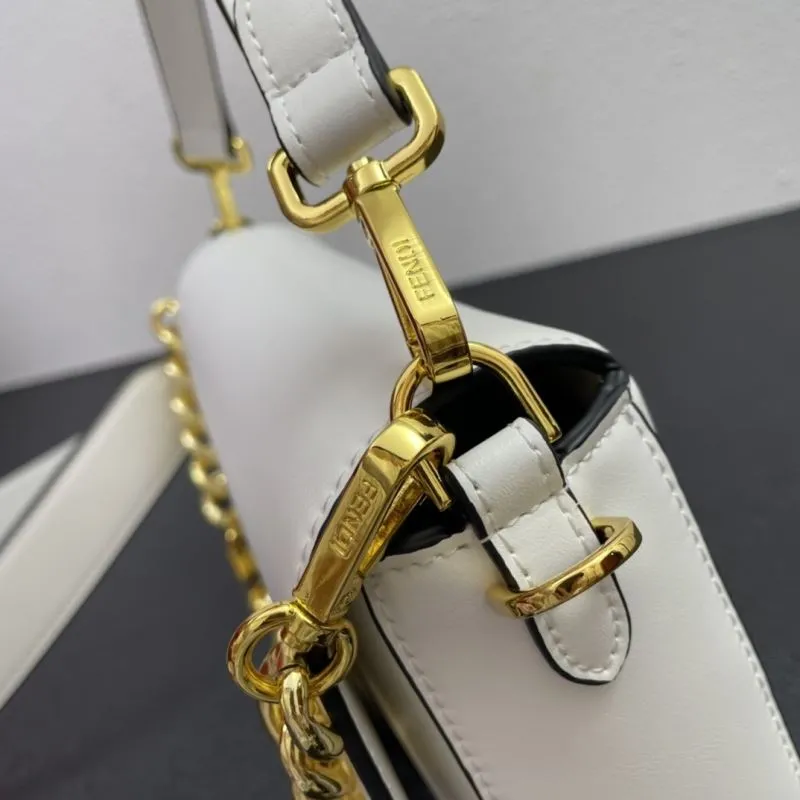 Versace White Leather Shoulder Bag FF3382 - Image 6