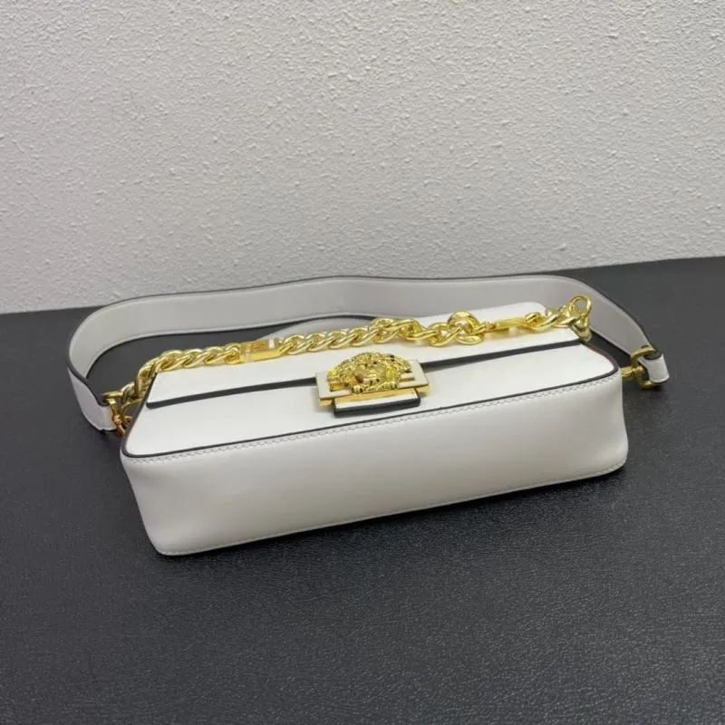 Versace White Leather Shoulder Bag FF3382 - Image 7