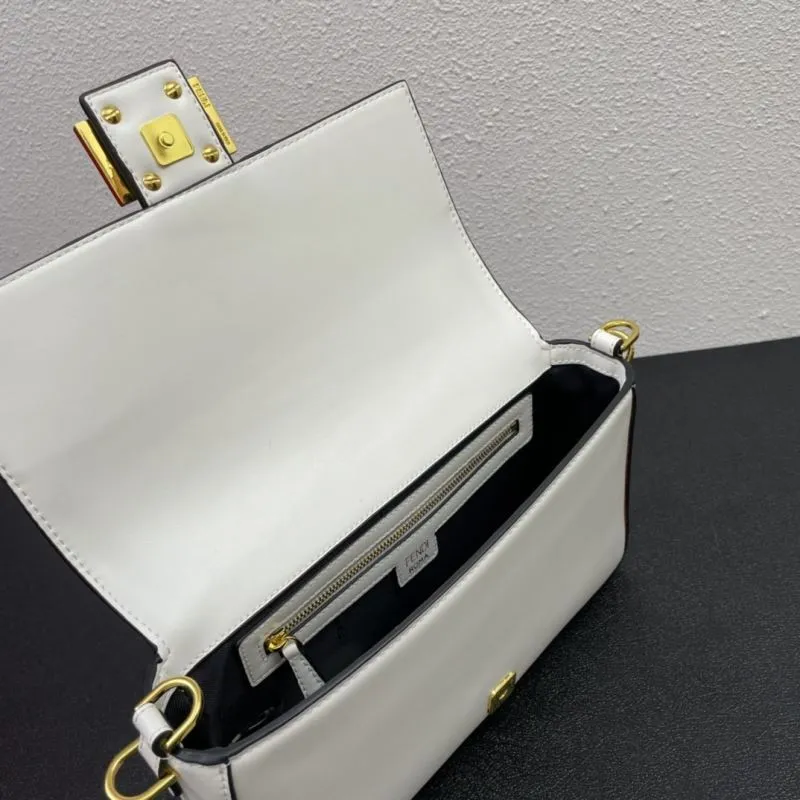 Versace White Leather Shoulder Bag FF3382 - Image 8
