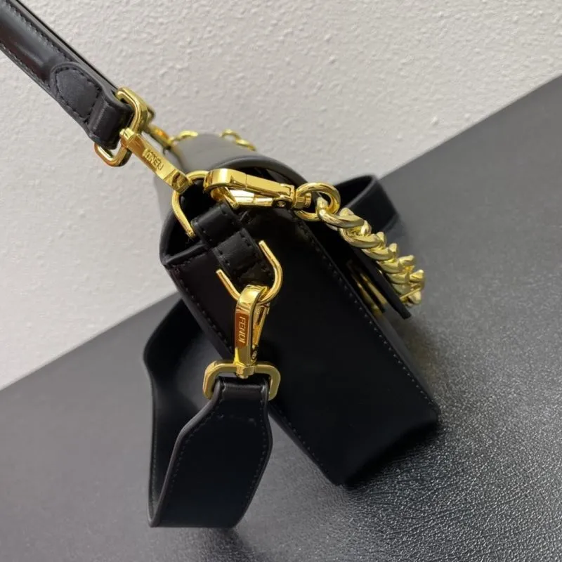Versace Black Leather Shoulder Bag FF3382 - Image 5
