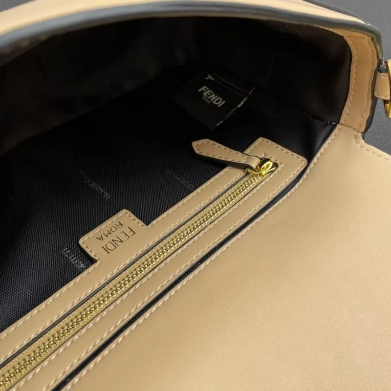 Versace Beige Leather Shoulder Handbag FF3382 27cm - Image 9