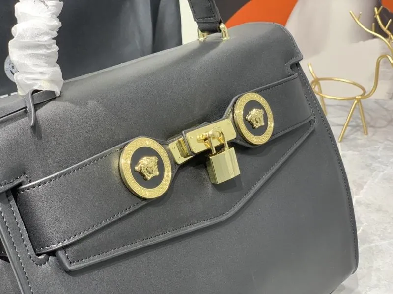 Versace Black Leather Handbag - Image 4