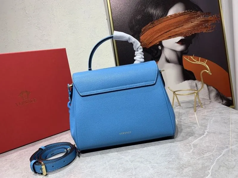 Versace Blue Top Handle Crossbody Bag - Image 3
